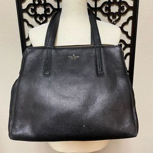 Black pebbled leather Kate Spade Satchel